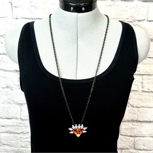 8 Other Reasons orange crystal pendant necklace